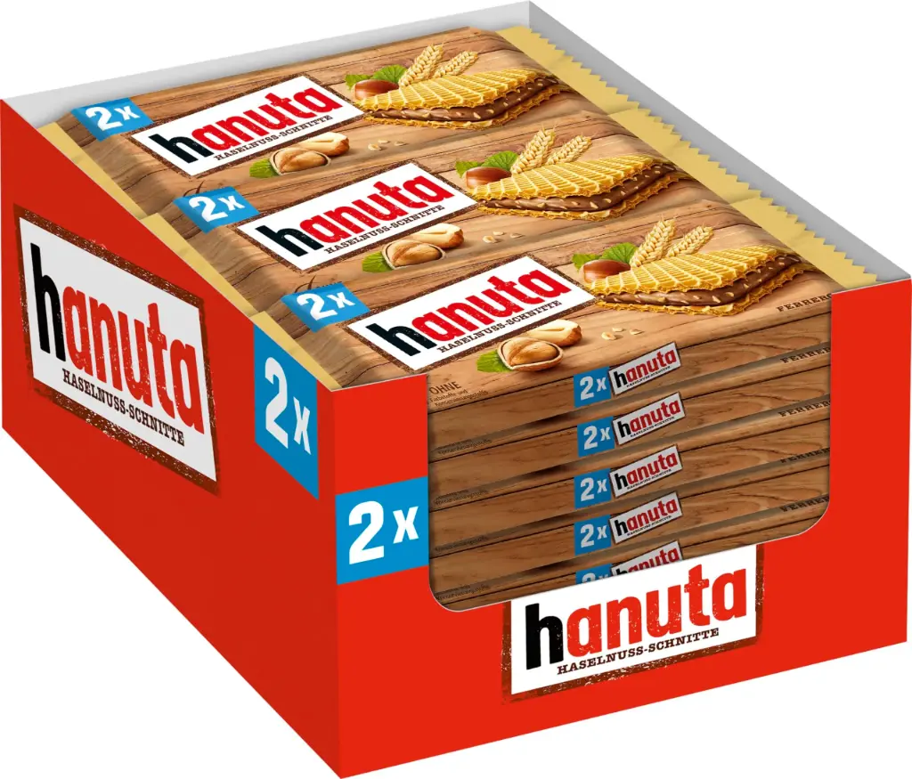 HANUTA HAZELNUT WAFFEL 44G/18CT (EUROPE)
