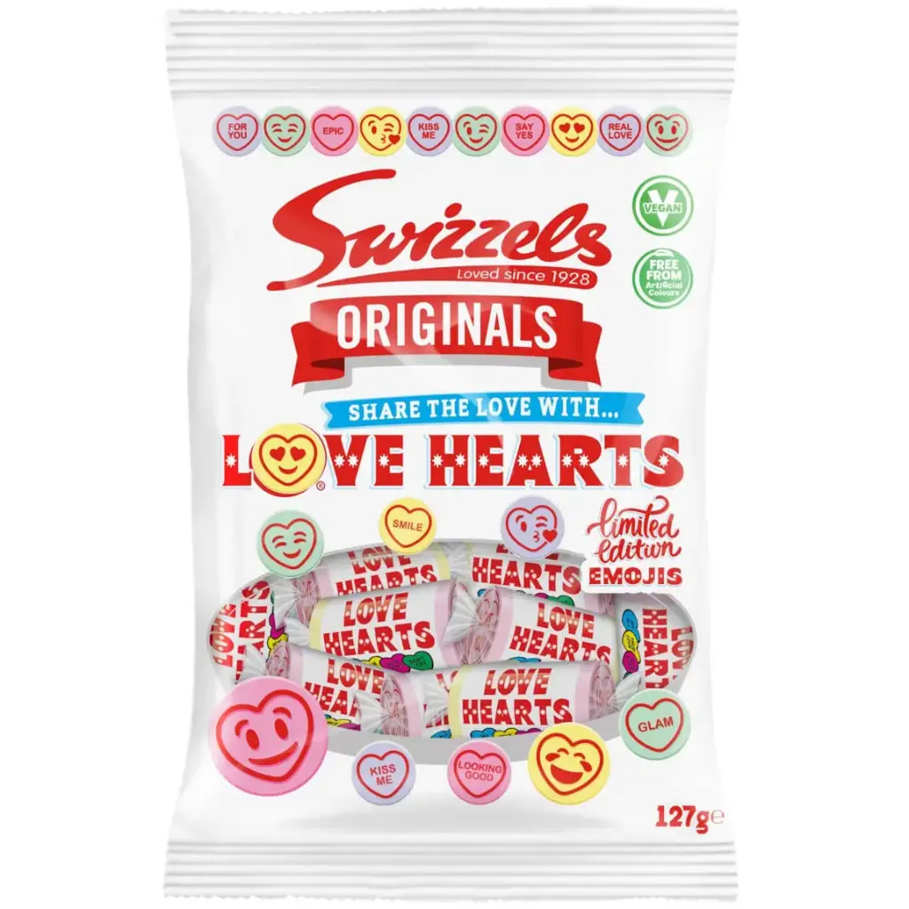 SWIZZLES ORIGINALS LOVE HEARTS 127G (UK) 