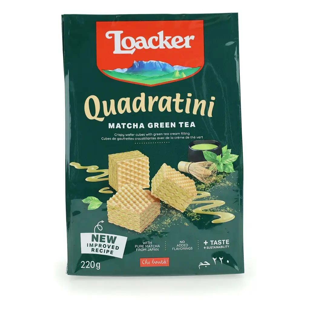 LOACKER QUAD MATCHA GREEN TEA 220G  