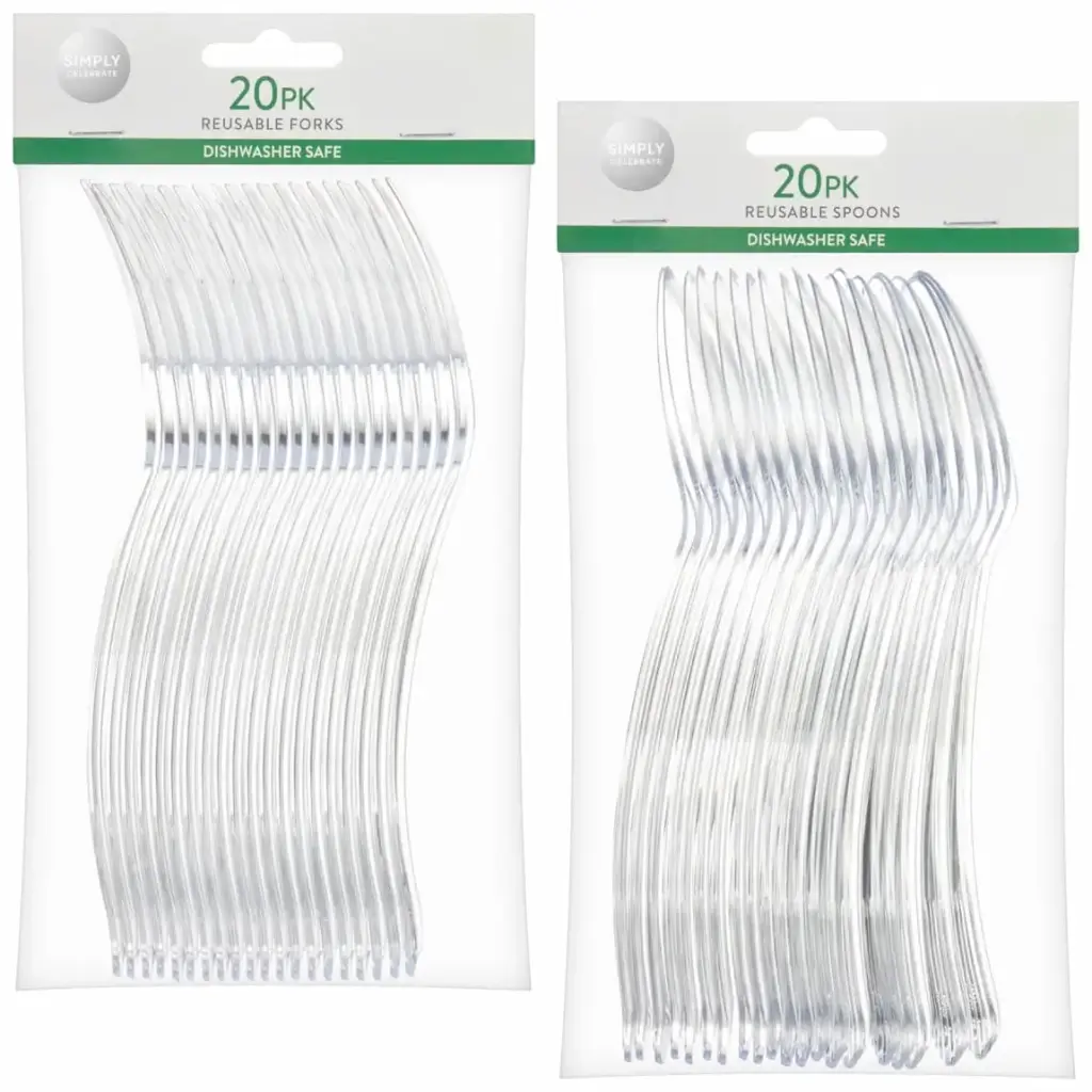 PLASTIC FORKS CLEAR HEAVY DUTY 20/PK    