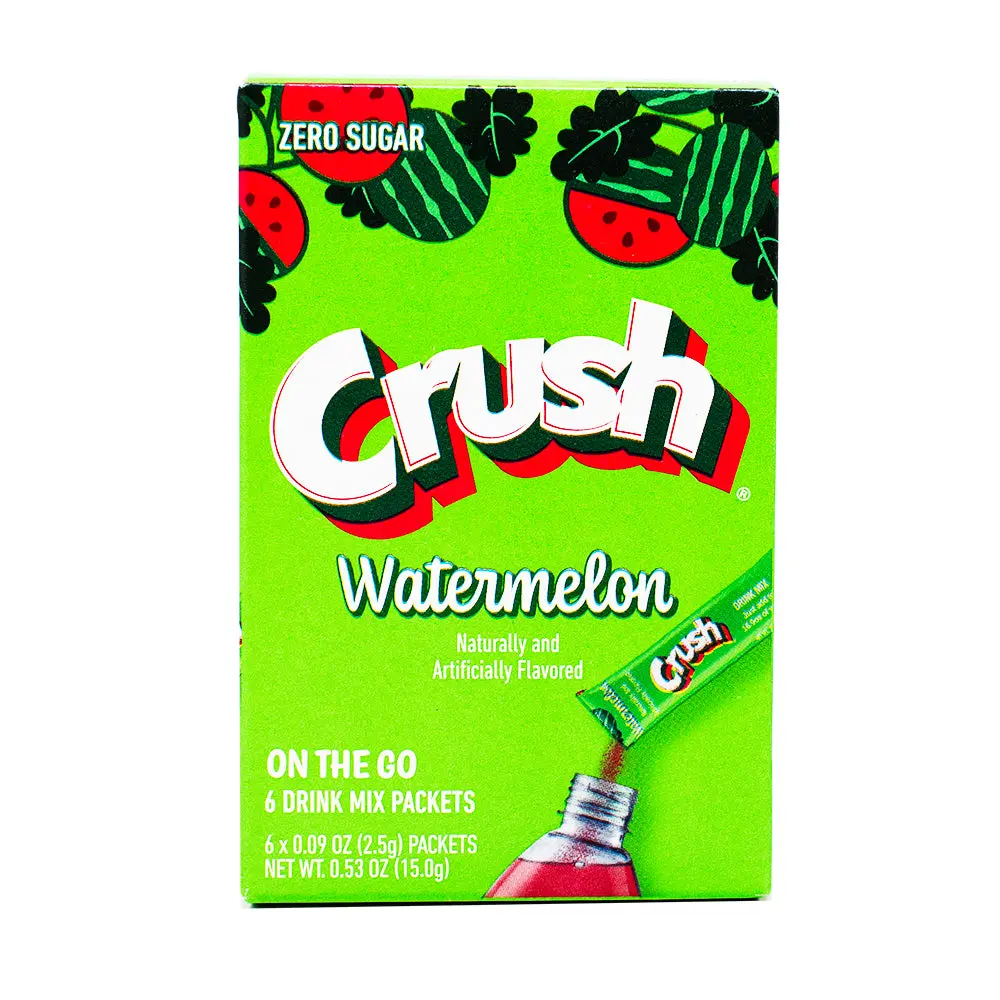 CRUSH ZERO SUGAR SINGLES TO GO WATERMELON DRINK MIX 6CT   