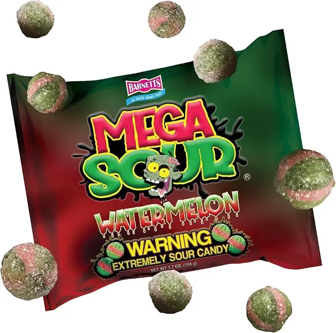 BARNETTS MEGA SOUR WATERMELON 104G/12CT 