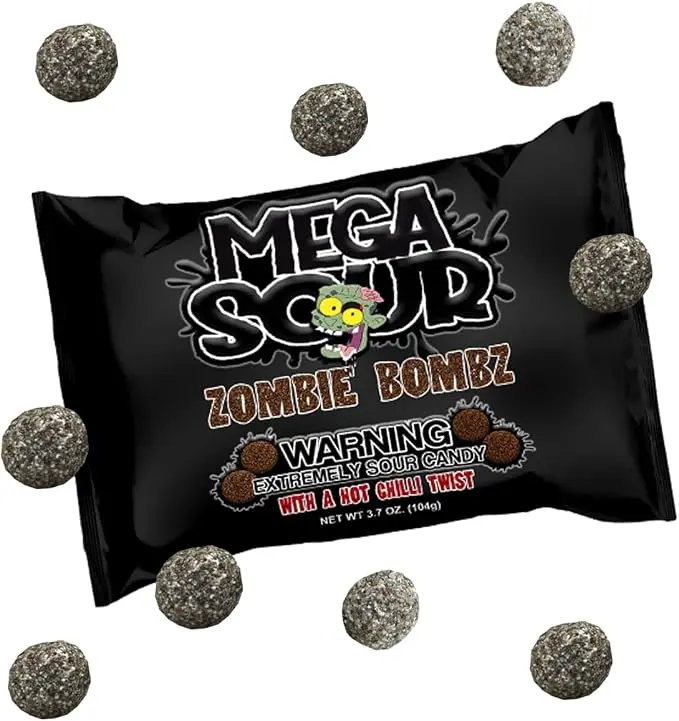 BARNETTS MEGA SOUR ZOMBIE BOMZ 104G/12CT 