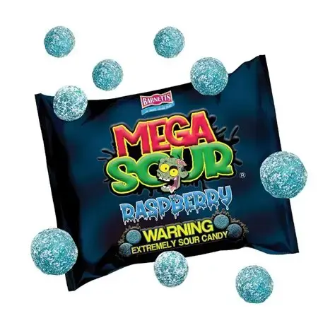 BARNETTS MEGA SOUR RASPBERRY 104G/12CT  