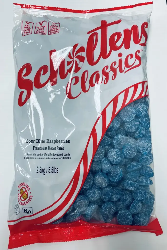 SCHOLTENS SOUR BLUE RASPBERRIES 2.5KG 
