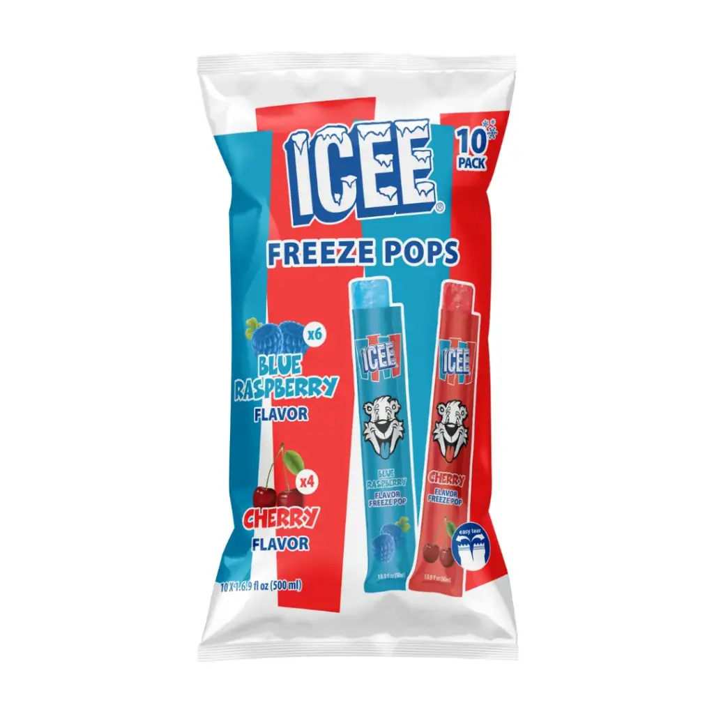 ICEE FREEZE POPS ASSORTED 50ML/10CT