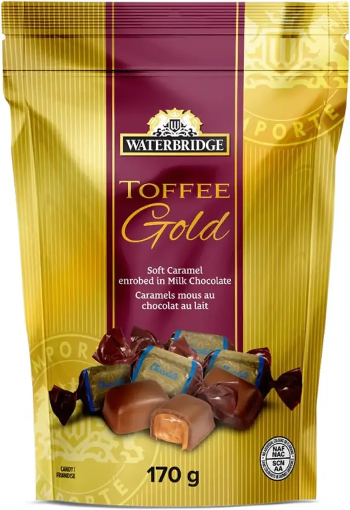 WATERBRIDGE TOFFEE GOLD SOFT CARAMEL MILK CHOCOLATE 170G 