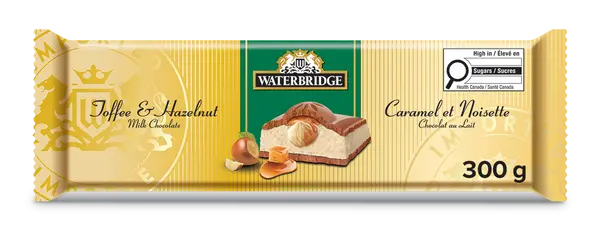 WATERBRIDGE TOFFEE WHOLENUT MILK CHOCOLATE BAR 295G