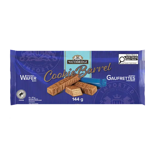 WATERBRIDGE COOKIE BARREL WAFER BARS 144G