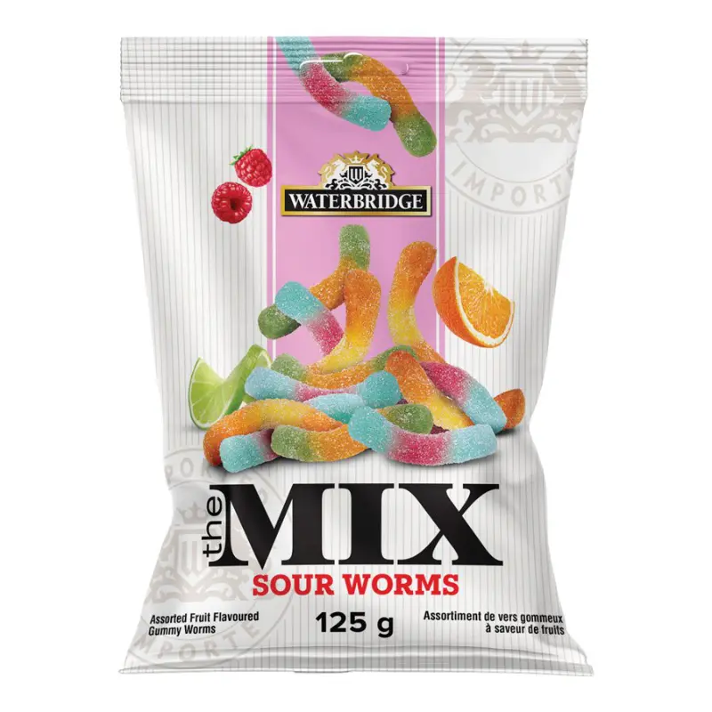WATERBRIDGE THE MIX SOUR WORMS 125G   