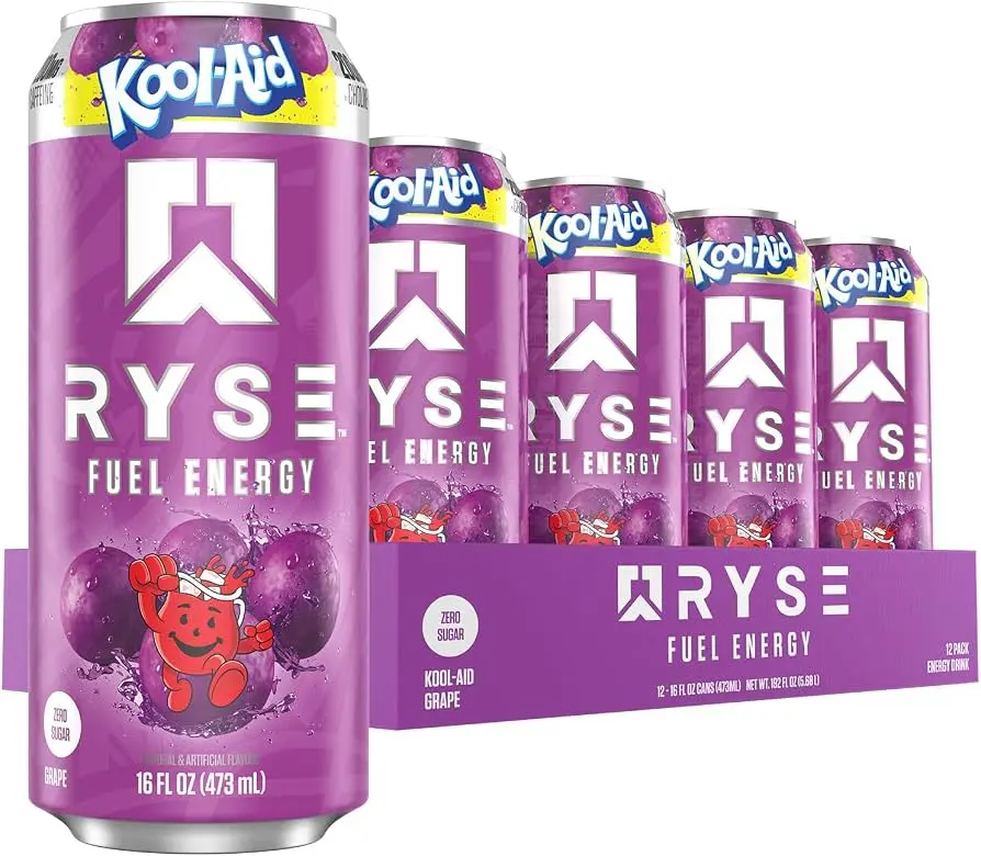 RYSE ENERGY KOOL-AID GRAPE ZERO SUGAR 473ML/12CT 