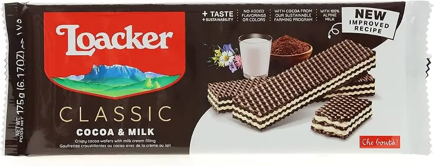 LOACKER WAFERS COCOA MILK150G