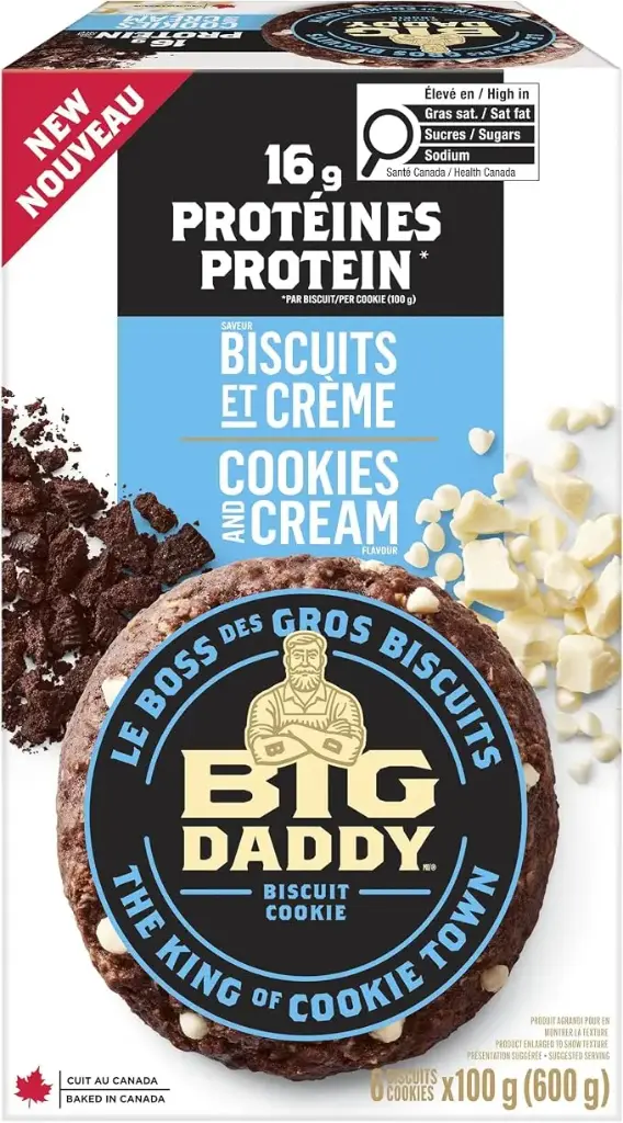 BIG DADDY 16G PROTEIN COOKIES AND CREAM 6PK/100G