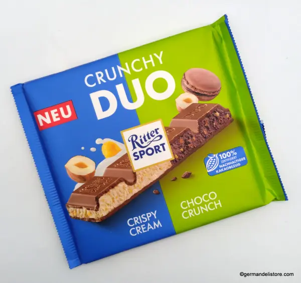 RITTER SPORTS DUO CRUNCHY CRISPY CRAM & CHOCO CRUNCH 218G 