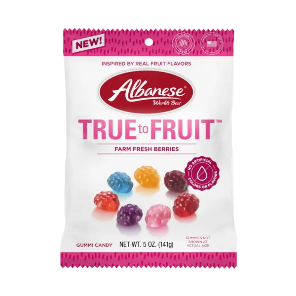 ALBANESE  TRUE TO FRUIT FARM FRESH BERRIES 141G 
