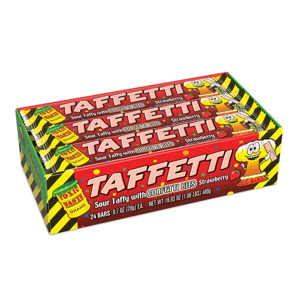 TOXIC WASTE SLIME LICKER SOUR CHERRY TAFFETTI 24CT
