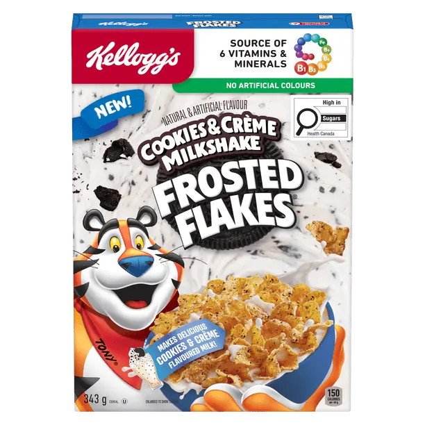 KELLOGG'S FROSTED FLAKES COOKIES & CREAM 343G