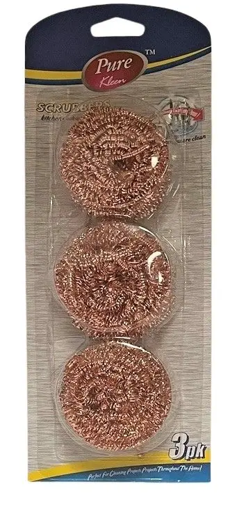 PURE CLEAN COPPER COATED SCRUBBER 3/PK 