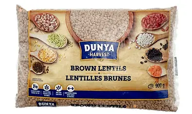 DUNYA HARVEST BROWN LENTILS 900G