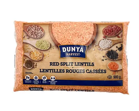 DUNYA HARVEST RED SPLIT LENTILS 900G