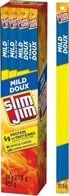 SLIM JIM MEAT STICK MILD  28G/24CT 