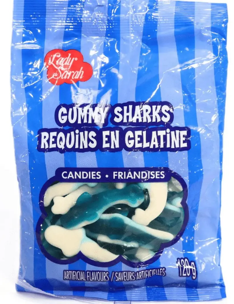 LADY SARAH GUMMY SHARKS 120G