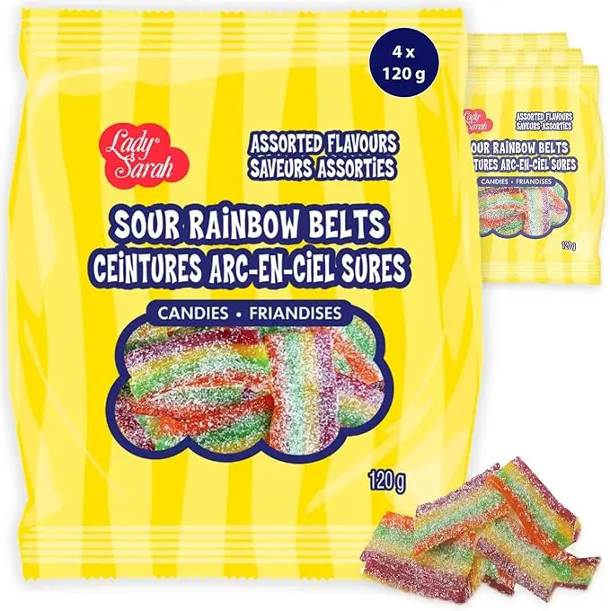 LADY SARAH SOUR RAINBOW BELTS 120G