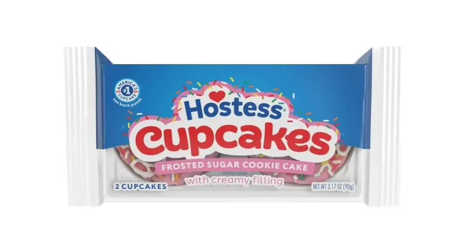 HOSTESS CUPCAKES FROSTED SUGAR COOKIE CAKE 6CT/100G (U) 
