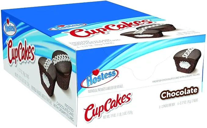 HOSTESS CUPCAKES FROSTED CHPCOLATE CAKE 6CT/90G (U) 