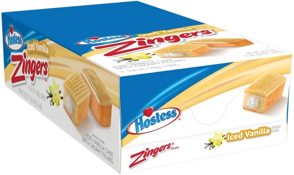 HOSTESS ZINGERS ICED VANILLA CAKE 108G/6CT (U)