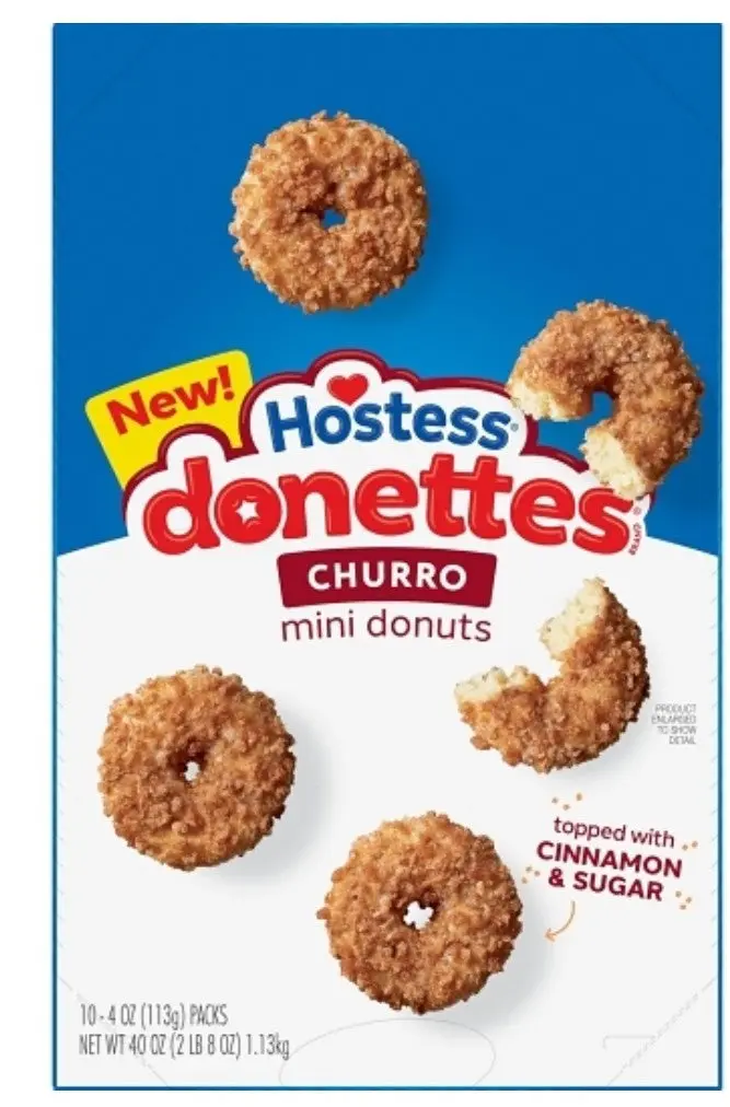 HOSTESS DONETTES CHURRO MINI DONUTS 85G/10CT (U)
