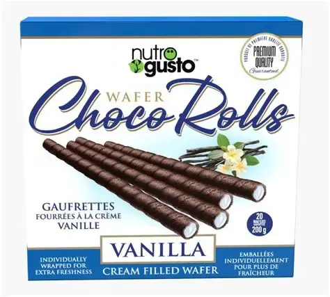 NUTROGUSTO VANILLA WAFER ROLLS 200G/20CT