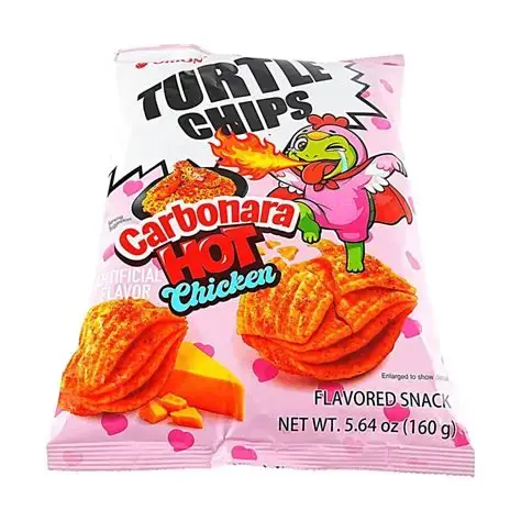 ORION TURTLE CHIPS CARBONARA HOT CHICKEN 160G