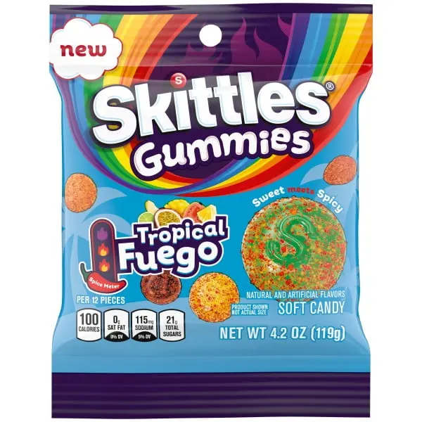 SKITTLES TROPICAL FUEGO GUMMIES 164G