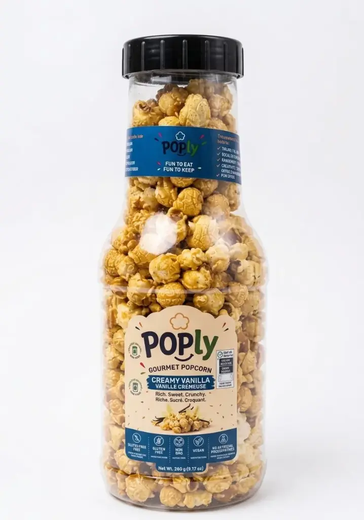 POPLY CREAMY VANILLA POPCORN 260G