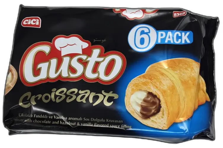 GUSTO CROISSANT HAZELNUT WITH VANILLA 6CT