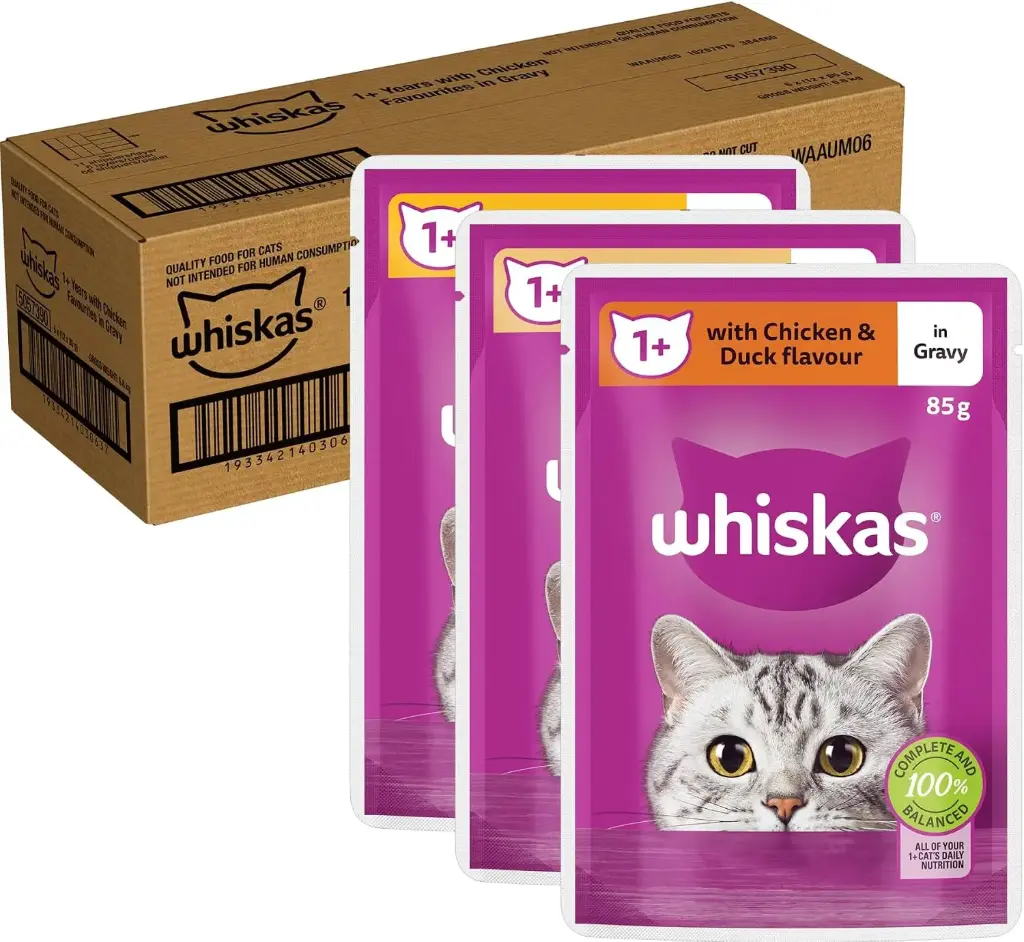 WHISKAS WET ADULT CAT FOOD CHICKEN 85G 