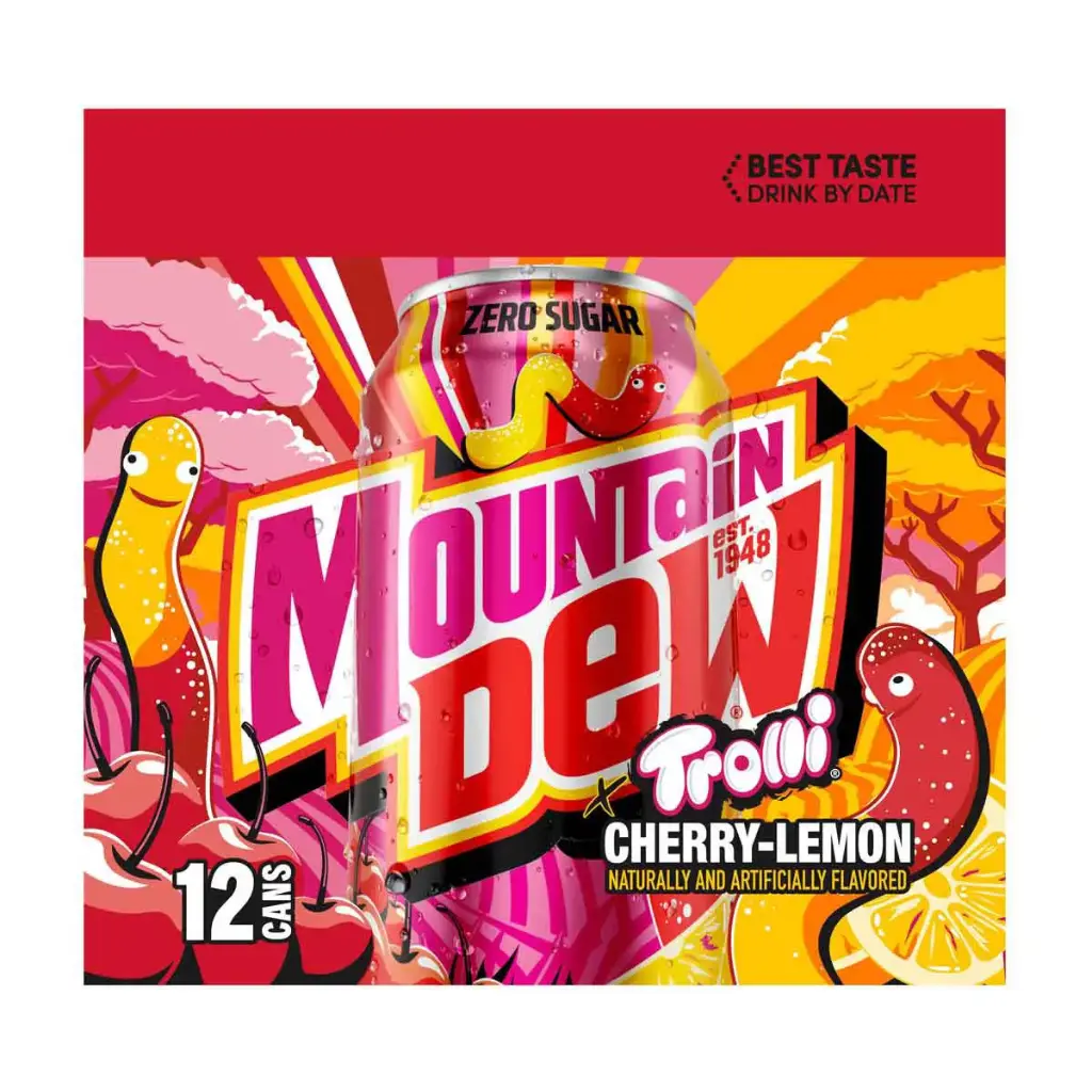 MOUNTAIN DEW TROLLI CHERRY LEMON CANS 355ML/12CT  