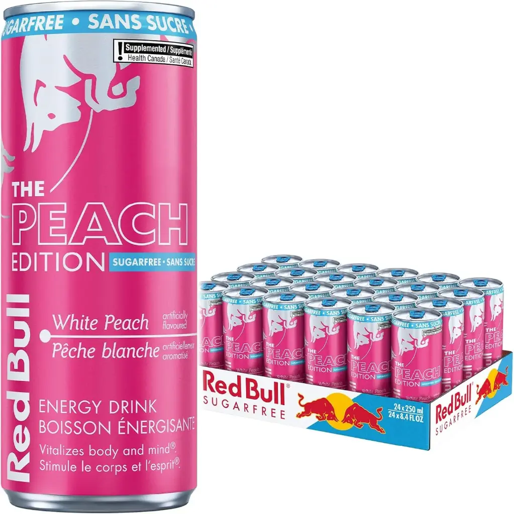 RED BULL PEACH EDITION SUGAR FREE 250ML/ 24CT 