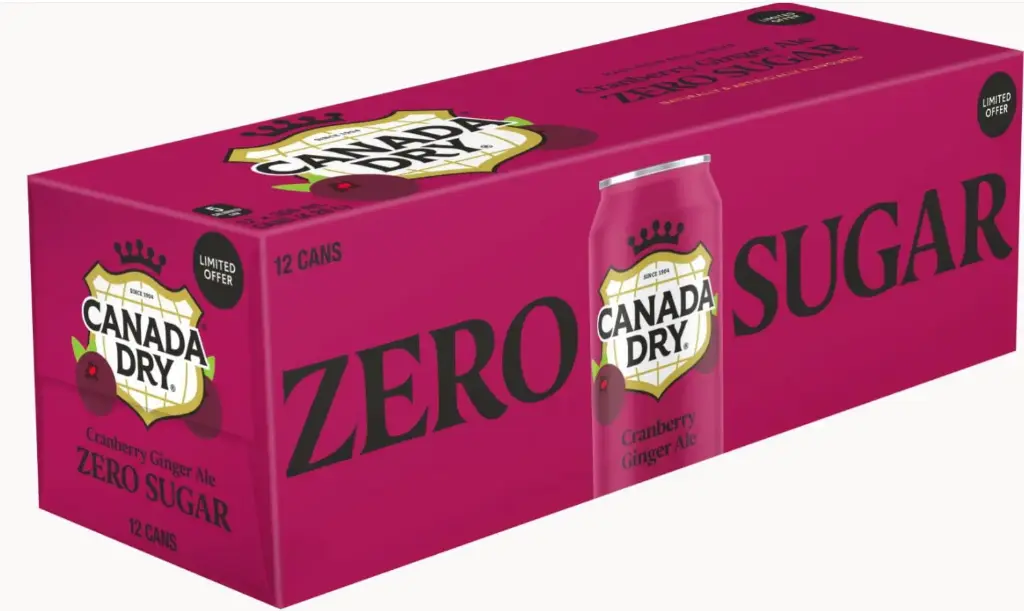 CANADA DRY ZERO CRANBERRY CANS 355ML/12CT
