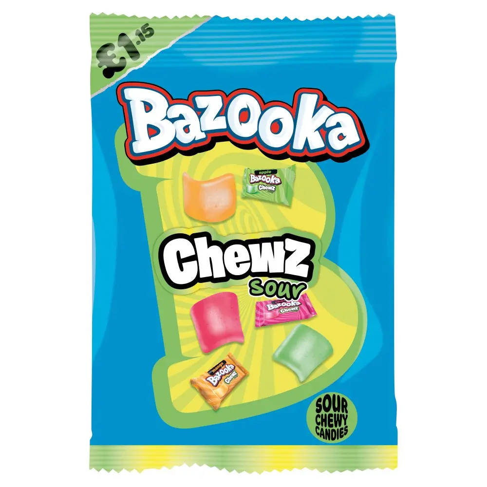 BAZOOKA CHEW SOUR 120G (UK)