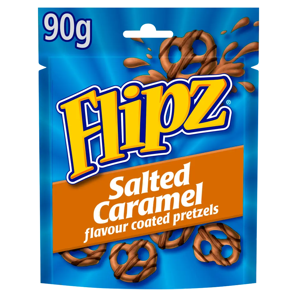 FLIPZ SALTED CARAMEL PRETZELS 90G (UK) 