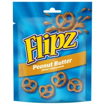 FLIPZ PEANUT BUTTER PRETZELS 90G (UK)   