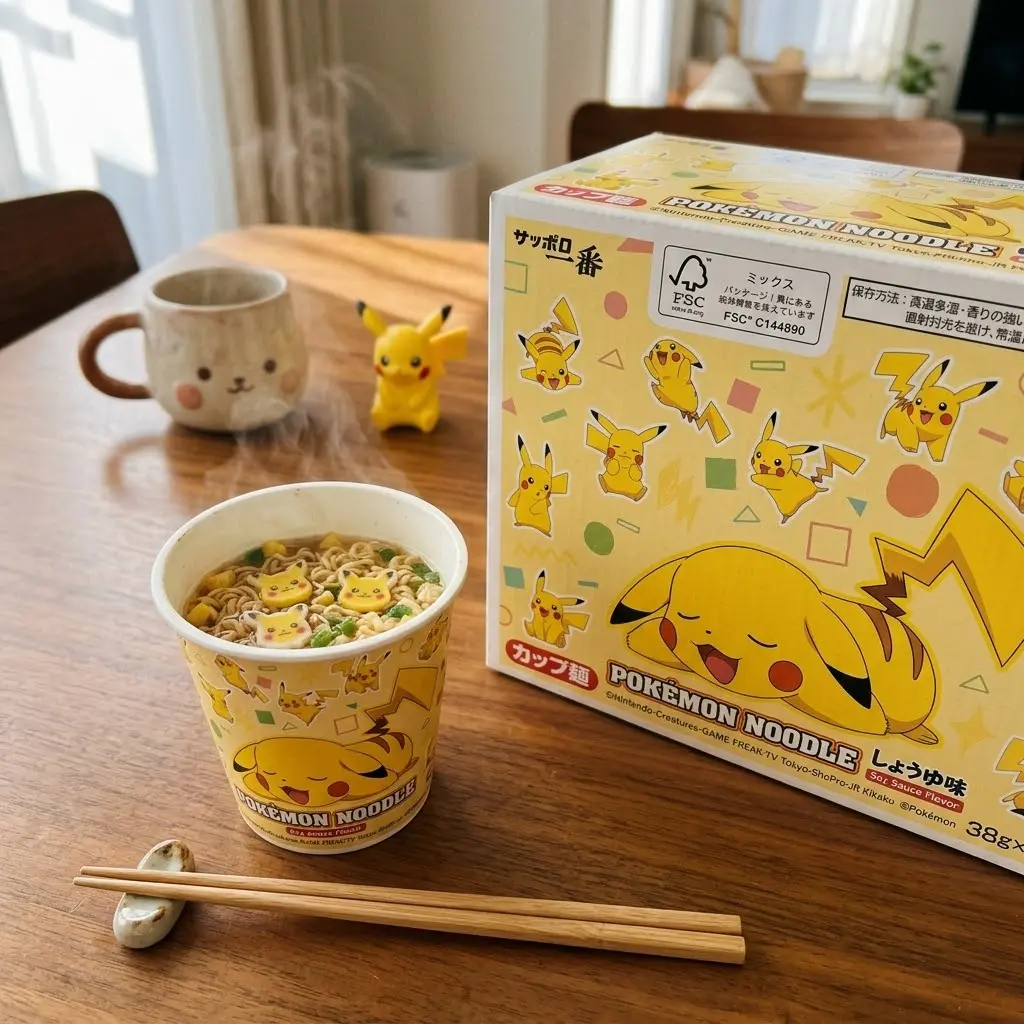 SAPPORO POKEMON NOODLES SOY SAUCE FLAVOR 37G/12CT