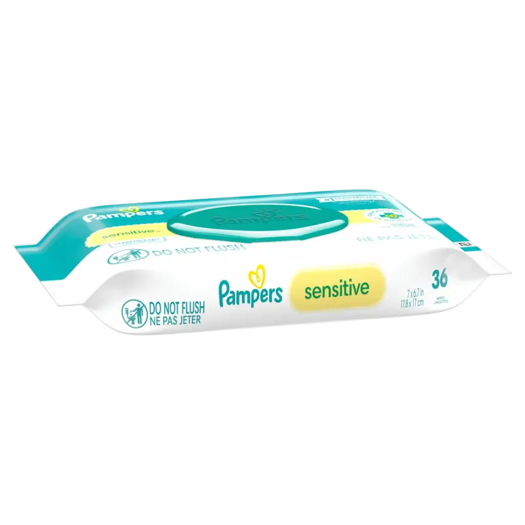PAMPERS BABY WIPES SENSITIVE 36CT 