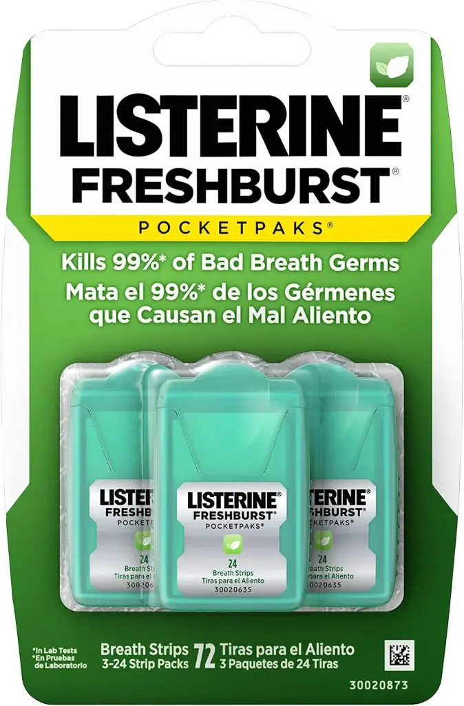 LISTERINE FRESH BURST POCKET STRIPS/3PK