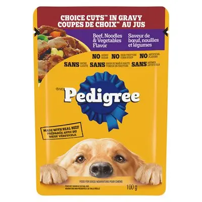 PEDIGREE ADULT WET DOG FOOD BEEF NOODLES & VEGET. 100G