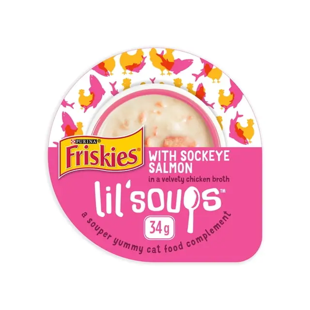 FRISKIES LIL'SOUPS CAT FOOD SOCKEYE SALMON 34G