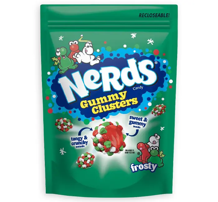 NERDS HOLIDAY FROSTY GUMMY CLUSTERS 142G