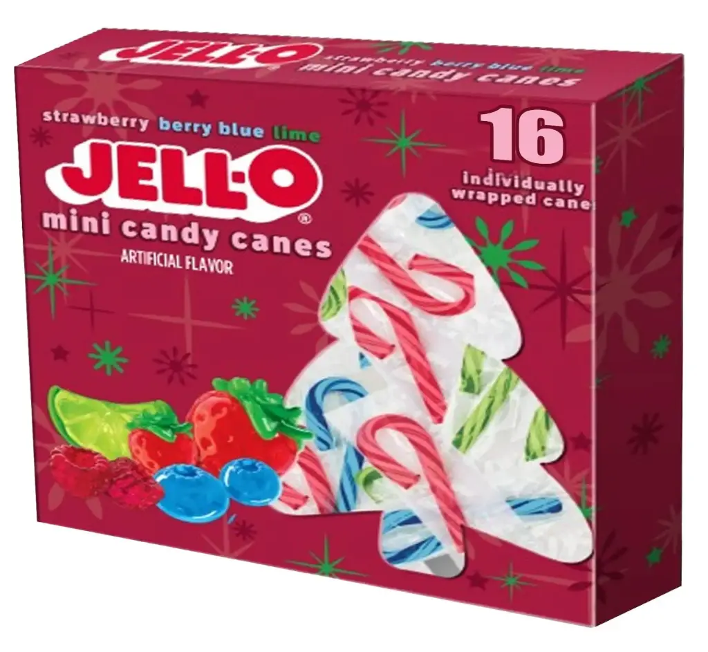 JELL-O SMALL CANDY CANE ASSORTED 16CT